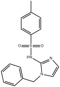 Benzenesulfonamide, 4-methyl-N-(1-(phenylmethyl)-1H-imidazol-2-yl)- 结构式