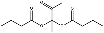 Bis(butanoic acid)1-methyl-2-oxopropylidene ester Structure