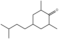 2,6-Dimethyl-4-(3-methylbutyl)cyclohexanone Struktur