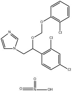 1-(2-((2-Chlorophenoxy)methoxy)-2-(2,4-dichlorophenyl)ethyl)-1H-imidaz ole mononitrate Struktur