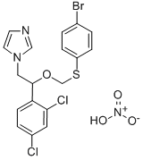 1-(2-(((4-Bromophenyl)thio)methoxy)-2-(2,4-dichlorophenyl)ethyl)-1H-im idazole nitrate Structure