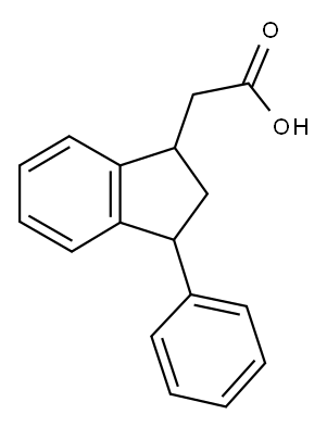 1-Indanacetic acid, 3-phenyl- 结构式