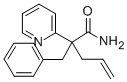 alpha-Allyl-alpha-benzyl-2-pyridineacetamide 结构式
