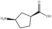 (1S,3R)-3-氨基环戊羧酸, 71830-07-4, 结构式