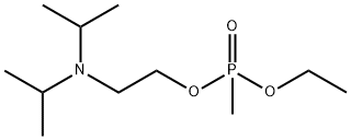 メチルホスホン酸エチル2-(ジイソプロピルアミノ)エチル 化学構造式