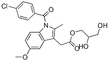 1H-Indole-3-acetic acid, 1-(4-chlorobenzoyl)-5-methoxy-2-methyl-,2,3-d ihydroxypropyl ester Struktur