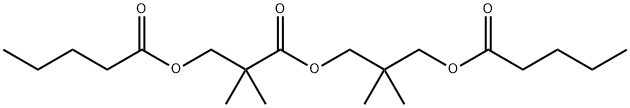 Pentanoic acid 3-[2,2-dimethyl-1-oxo-3-[(1-oxopentyl)oxy]propoxy]-2,2-dimethylpropyl ester Structure