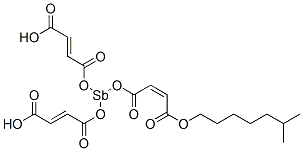 3,3',3''-[Stibinetriyltris(oxycarbonyl)]tris[(Z)-acrylic acid (6-methylheptyl)] ester Struktur