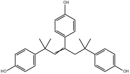 2,4,6-Tris(p-hydroxyphenyl)-2,6-dimethyl-3-heptene Struktur