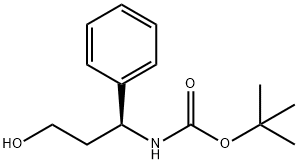 (S)-N-叔丁氧羰基-3-氨基-3-苯基丙-1-醇 结构式