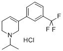 1,2,3,6-Tetrahydro-1-(1-methylethyl)-5-(3-(trifluoromethyl)phenyl)pyri dine hydrochloride Struktur