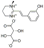 (E)-1,4,5,6-tetrahydro-2-[2-(3-hydroxyphenyl)vinyl]-1-methylpyrimidine-1,3-diylium [R-(R*,R*)]-tartrate Struktur