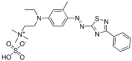 [2-[ethyl[3-methyl-4-[(3-phenyl-1,2,4-thiadiazol-5-yl)azo]phenyl]amino]ethyl]trimethylammonium hydrogen sulphate Structure