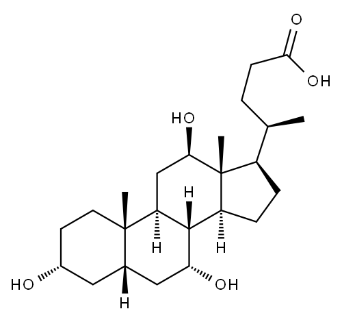 (3a,5b,7a,12b)-3,7,12-trihydroxy-Cholan-24-oic acid, 71883-64-2, 结构式
