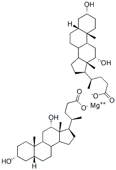 ビス(3α,12α-ジヒドロキシ-5β-コラン-24-酸)マグネシウム 化学構造式