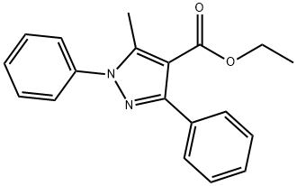 1H-PYRAZOLE-4-CARBOXYLIC ACID, 5-METHYL-1,3-DIPHENYL-, ETHYL ESTER Struktur
