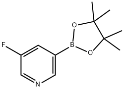 3-FLUORO-5-(4,4,5,5-TETRAMETHYL-[1,3,2]DIOXABOROLAN-2-YL)PYRIDINE Struktur