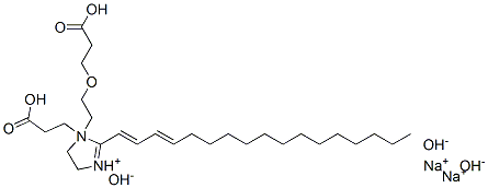 disodium 1-[2-(2-carboxyethoxy)ethyl]-1-(2-carboxyethyl)-2-(heptadecadienyl)-4,5-dihydro-1H-imidazolium hydroxide Struktur