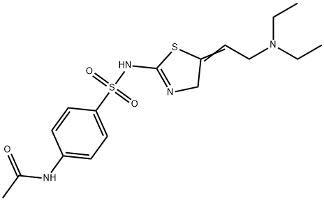 N-[4-[[(5E)-5-(2-diethylaminoethylidene)-4H-1,3-thiazol-2-yl]sulfamoyl ]phenyl]acetamide Structure