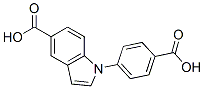 1-(4-Carboxyphenyl)-1H-indole-5-carboxylic acid Structure