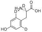L-4-HYDROXYPHENYL-2,6-D2-ALANINE-2-D1 Struktur