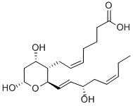 (5Z,13E,15S,17Z)-9α,11,15-トリヒドロキシトロンボキサ-5,13,17-トリエン-1-酸 化学構造式