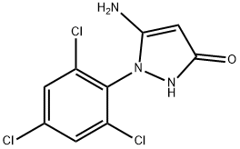 5-amino-1,2-dihydro-1-(2,4,6-trichlorophenyl)-3H-pyrazol-3-one Structure