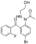 5-ブロモ-2-(2-ヒドロキシエチルアミノアセチルアミノ)-2'-フルオロベンゾフェノン 化学構造式