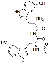 N-acetyl-5-hydroxytryptophyl-5-hydroxytryptophanamide Struktur