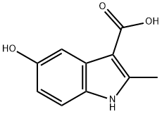 5-羟基-2-甲基吲哚3羧酸 结构式