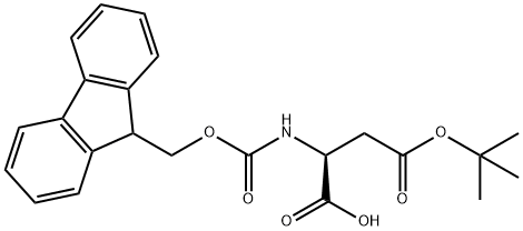 Fmoc-L-天冬氨酸 beta-叔丁酯 结构式