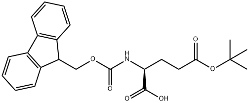 N-[(9H-フルオレン-9-イルメトキシ)カルボニル]-L-グルタミン酸5-tert-ブチル水和物 化学構造式