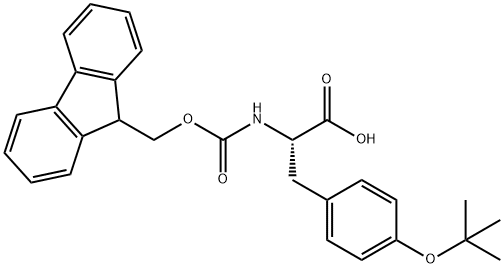 Fmoc-O-叔丁基-L-酪氨酸 结构式