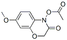 4-Acetoxy-7-methoxy-2H-1,4-benzoxazin-3(4H)-one Struktur