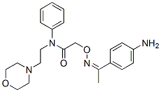 4'-Aminoacetophenone O-[[(2-morpholinoethyl)phenylamino]carbonylmethyl]oxime Structure