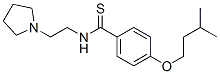 p-(3-Methylbutyloxy)-N-[2-(1-pyrrolidinyl)ethyl]benzothioamide Structure