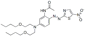 N-[5-[bis(2-butoxyethyl)amino]-2-[(5-nitrothiazol-2-yl)azo]phenyl]acetamide Struktur