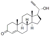 17 beta-((1R)-1-hydroxy-2-propynyl)androst-4-en-3-one Structure