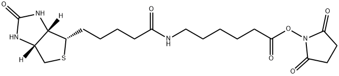 生物素化-epsilon-氨基己酸-N-羟基丁二酰亚胺活化酯 结构式