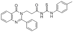 Urea, 1-(3-(4-oxo-2-phenyl-3,4-dihydro-3-quinazolinyl)propionyl)-3-(p- tolyl)-2-thio- 结构式