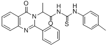 1-(2-(4-Oxo-2-phenyl-3,4-dihydro-3-quinazolinyl)propionyl)-3-(p-tolyl) -2-thiourea Structure