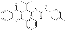 1-(3-Methyl-2-(4-oxo-2-phenyl-3,4-dihydro-3-quinazolinyl)butyryl)-3-(p -tolyl)-2-thiourea 结构式