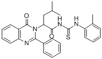 1-(4-Methyl-2-(4-oxo-2-phenyl-3,4-dihydro-3-quinazolinyl)valeryl)-3-(o -tolyl)-2-thiourea Structure
