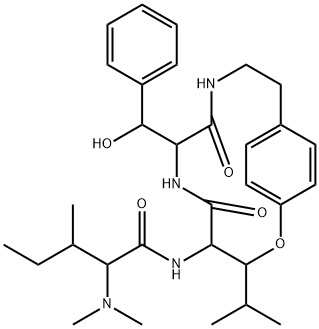 2-Dimethylamino-N-[7-(hydroxyphenylmethyl)-3-(1-methylethyl)-5,8-dioxo-2-oxa-6,9-diazabicyclo[10.2.2]hexadeca-1(14),12,15-trien-4-yl]-3-methylpentanamide 结构式