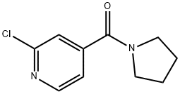 2-クロロ-4-(ピロリジン-1-イルカルボニル)ピリジン 化学構造式