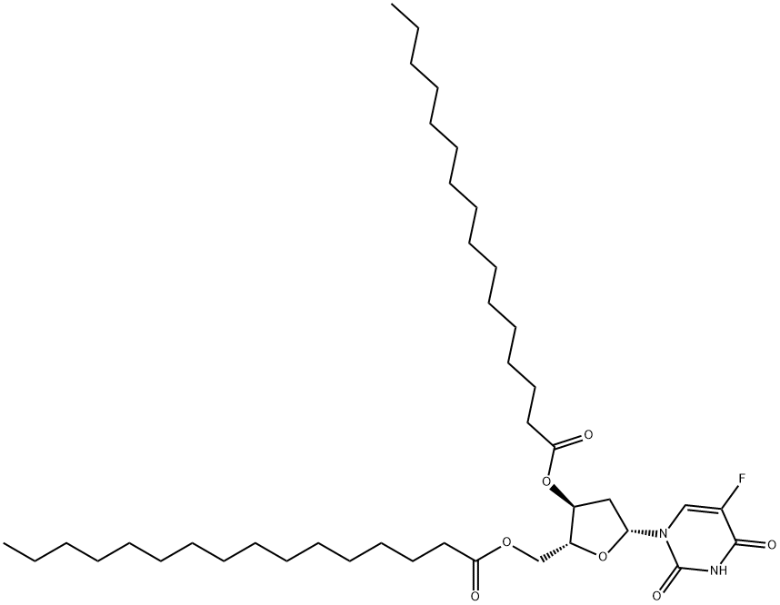 3',5'-O-dipalmitoyl-5-fluoro-2'-deoxyuridine Struktur