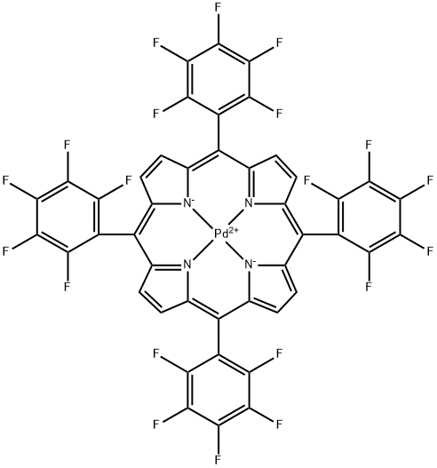 5,10,15,20-四(五氟苯基)-21H,23H-卟啉钯(II) 结构式
