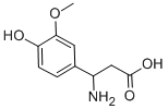 3-氨基-3-(3-甲氧基-4-羟基苯基)丙酸 结构式