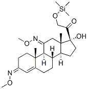 17,21-ジヒドロキシプレグナ-4-エン-3,11,20-トリオンビス(O-メチルオキシム)モノ(トリメチルシリル)エーテル 化学構造式