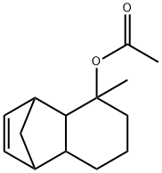 1,4,4a,5,6,7,8,8a-octahydro-5-methyl-1,4-methanonaphthalen-5-yl acetate  Struktur